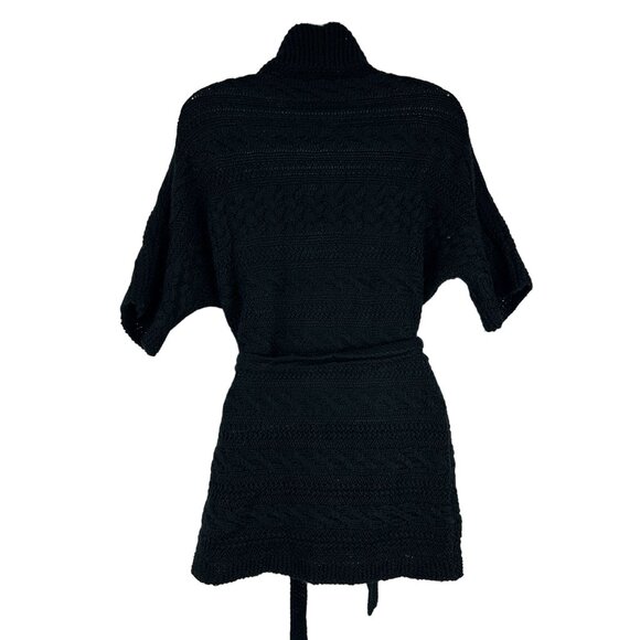 Outback Red Women's Knit Cardigan Sweater with Belt Size XS Black - Picture 4 of 8